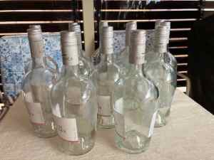 14x EMPTY CASAL MENDES ROSE GLASS WINE BOTTLES