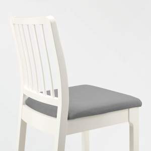 3x EKEDALEN Bar stool with backrest, Orrsta light grey, 62 cm