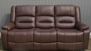 Leather 3 seater recliner sofa