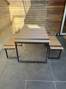OUTDOOR TABLE AND BENCH SEATS