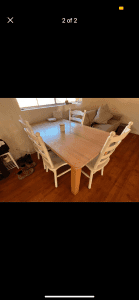dining table & chairs, 3 seat lounge & office desk