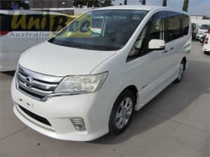 2013 Nissan Serena HC26 Hybrid Pearl White Constant Variable Wagon