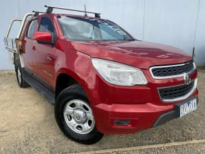 2012 Holden Colorado RG LX (4x4) Red 6 Speed Automatic Crew Cab Chassis