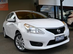 2013 Nissan Pulsar C12 ST White 1 Speed Constant Variable Hatchback
