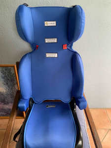 Blue Infasecure child car seat suitable for 4-8 years olds