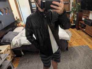 Black leather jacket (mens M)