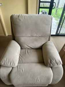 3 seater recliner and two single recliners for sale