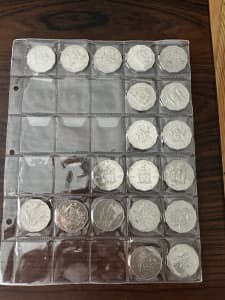 50c coins 2001 Cent of Fed sheet4/12