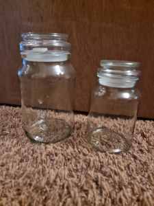 Glass jars- air tight 