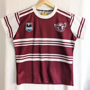 NRL Manly Sea Eagles Team Supporter jersey 2005 Youth Size 14