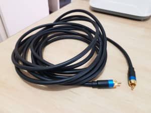 BlueRigger Single RCA Subwoofer Cable (5-meters)