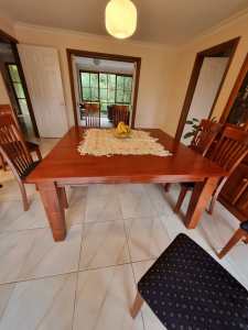 Free dining table, solid heavy hardwood, 150cm x 150cm