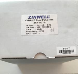 New Zinwell C-Band Dual Pol. LNBF ZCF-D21B