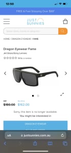 Sunglasses Dragon retail $160