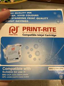 Printer ink cartridges still in packet for brother ink jet printer