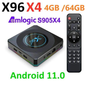 2021 Newest X96 X4 Amlogic S905X4 4GB   64GB Android 11 Wifi TV Box