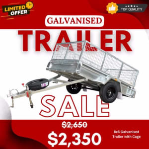 8x5 Trailers For Sale **$300 OFF** Top Galvanised Trailer Melbourne
