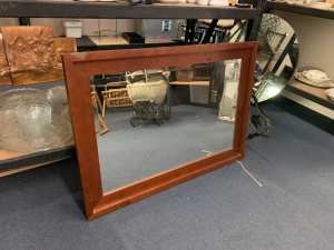 Nice Large rectangle mirror with a wooden border