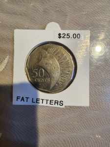 2000 50 cent fat letters