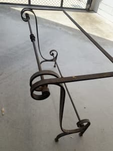 Genuine wrought iron. Beautiful antique side table base.