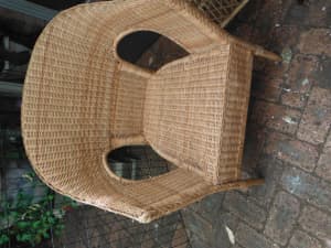 X Large Natural Coloured Cane /Wicker Chair