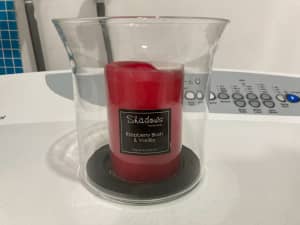 scented candle in a glass holder