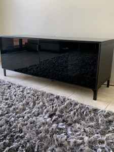 IKEA Besta Black Glass TV unit