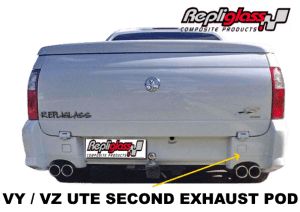 HOLDEN COMMODORE VY VZ UTE S PAC SS SECOND EXHAUST OUTLET REAR BUMPER