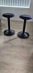 2x Sitting-standing desk stools office adjustable Ergonomic