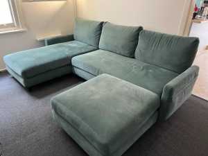 King Living Delta Modular Sofa with Ottoman and Storage