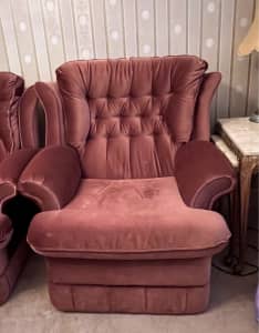 Dusty pink velour lounge set