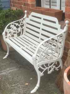 Cast iron garden bench seat
