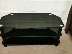 Black Glass TV Stand In great condition