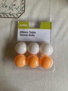 New Pack of 6 Table Tennis Balls