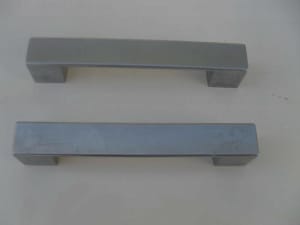 Cabinet handles, stainless steel, D handles, 7 with screws 96mm