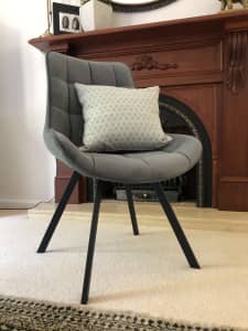 Dining Chair - Modern Velvet Feel - Like New Condition