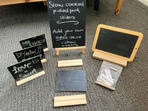 7x chalkboards and chalk