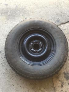 wheel rim and tyre 14 inch old holden ht stud pattern suit trailer/car