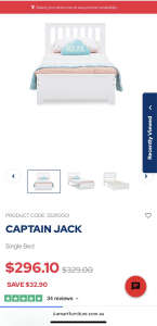 2x CAPTAIN JACK Single Bed Frames