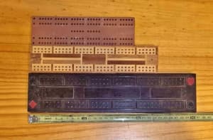 Cribbage Boards x 3 - Different Sizes