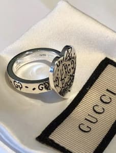AUTHENTIC GUCCI GHOST HEART SILVER RING Receipt