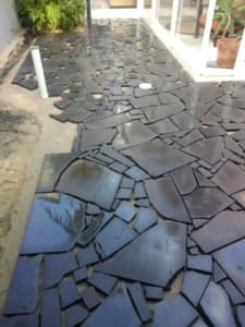 Landscaping and paving