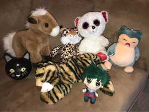 Pokemon Snorlax and other plush toys