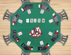 48 Folding Poker & Blackjack Table