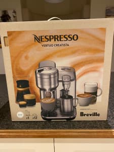 Brand New Nespresso Vertuo Creatista Machine (sea Salt) 400 pods!