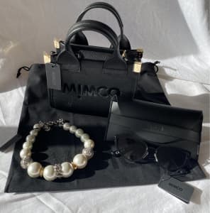 MIMCO Accessories: Handbag, Necklace, Sunglasses.