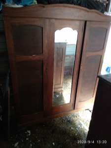 Two matching wardrobes. Vintage Sold as a set.