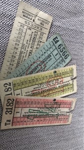 4 Early London Bus Tickets