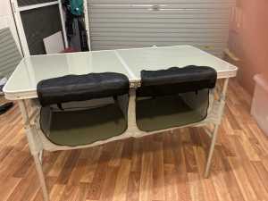 Camping kitchen can also be used as a table