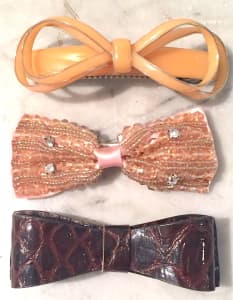Three HAIR BARRETTES/CLIPS FROM FRANCE